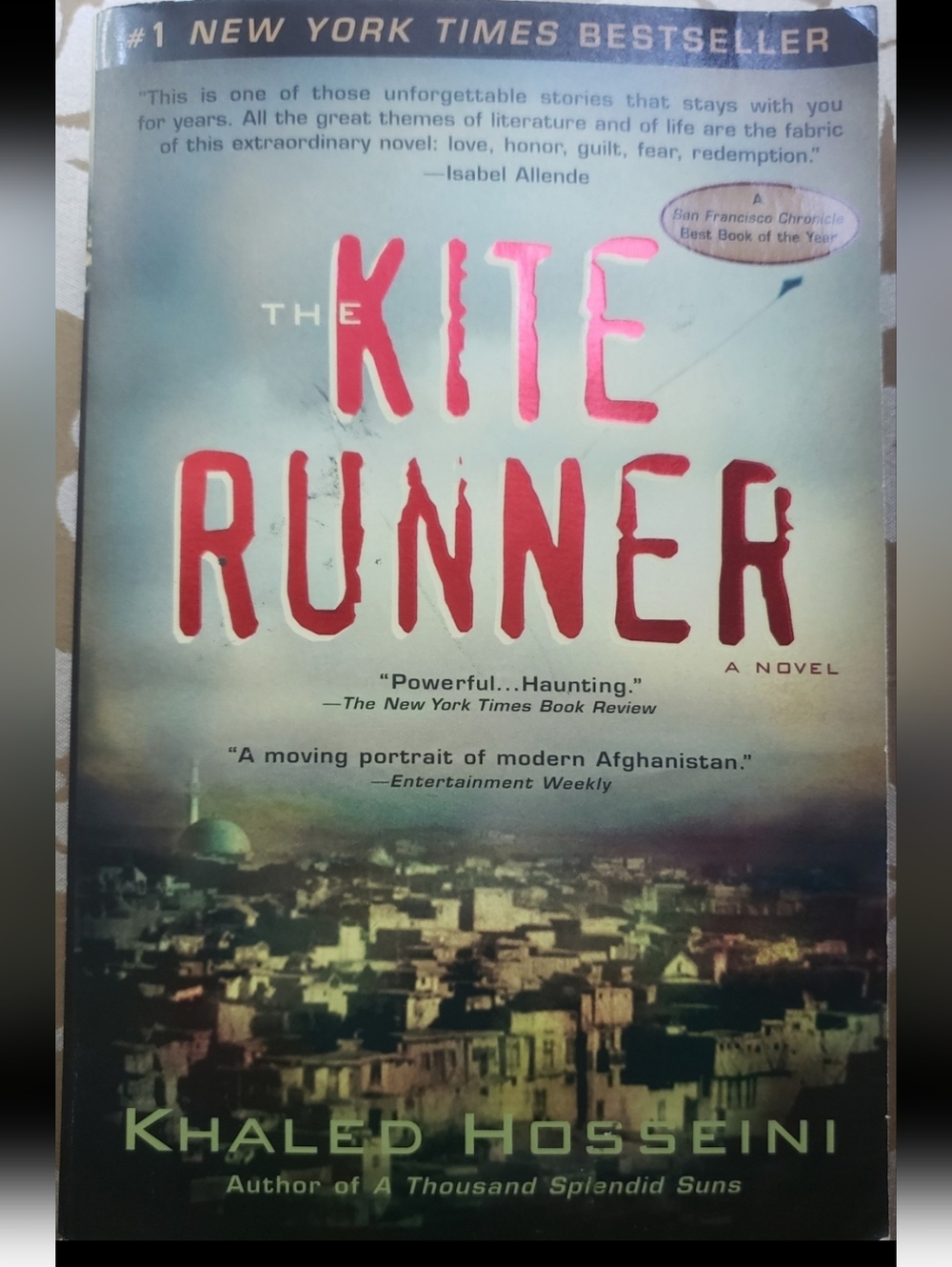 The Kite Runner by Khaled Hosseini - Red & Green Cover